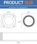 Dimensions of Magnetic Dryer Vent Connector Kit With Quick Connect And Airtight Seal DV180, showing duct and components.