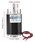 High Torque DC Gear Motor 12V 24V 3500-7000 RPM 30W Reversing Wiring Worm Drive