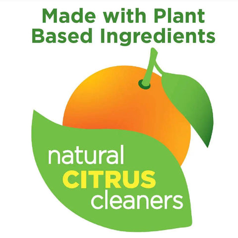 Grout And Tile Cleaner Stain Remover For Dirt Buildup Soap Scum And Hard Water Stains Gunk Busting Formula label with citrus icon