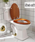 Gold Ceramic Bird Toilet Bolt Covers Set Of 2 Decorative Toilet Bolt Caps For Bottom Of Toilet Easy Install Bathroom Decor Accessories Cute And Functional shown installed at base of a toilet in bathroom setting.