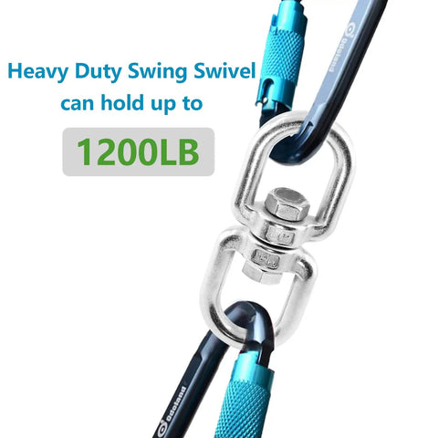 Heavy Duty M8 304 Stainless Steel Double Ended Swing Swivel Eye Hook For Rigging And Marine Applications, Corrosion Resistant, Built To Last, Beefy Load Bearing Capacity, 1200LB