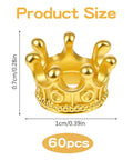 Gold metal mini crown charm from 60 Pcs Crown Charms Set In Gold And Silver For DIY Jewelry Making Crafts Large Hole Crown Beads 1cm By 1.7cm