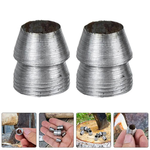 Heavy Duty Splitting Handle Metal Tapered Wedge For Axe Installation And Axe Handle Crafting Workhorse Hammer Shim on wooden log