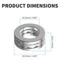 4 Pcs 51205 Heavy Duty Thrust Ball Bearings 25 mm Bore 47 mm Outer Diameter 15 mm Width With Washers Pro Grade Precision P5