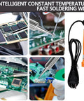 Pro Grade Cat5 Cat6 Rj45 Crimping Tool Kit With 50 Connectors Wire Stripper Punch Down Wrench And Tester For No Sweat Home Networking And Legit Diy Cabling Flex with soldering wire and tools on circuit boards.