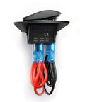 Side view of 8 Gang Waterproof Rocker Switch Panel with Blue LED Backlight for 12V and 24V Boats Cars Trucks Marine RVs and Trailers