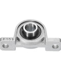 Front view of Six Pack Pillow Block Bearing Kit 12mm Bore Self Aligning Mount With Cast Iron Housing Zinc Alloy Inner Bearings
