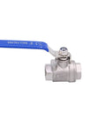 Heavy Duty Stainless Steel Ball Valve 304 Half Inch NPT For Water Oil And Gas With Blue Vinyl Insulated Locking Handles