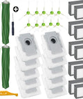 Replacement Parts Kit For Roomba i7 Plus And Series i7 i3 i6 i8 Plus E5 E6 E7 Vacuum Cleaners Includes Two Sets Multi Surface Rubber Brushes Ten Efficient HEPA Filters Ten Side Brushes And Ten Dirt Disposal Bags