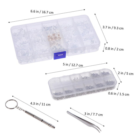 Eyeglass Repair Kit With Assorted Tiny Screws Nose Pads And Screwdriver For Sunglasses And Spectacles Complete Tool For Quick Repairs And Adjustments Grab And Go Convenience With Organized Storage Case