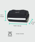 Everywhere Handlebar Bag 5L Rigid Front Barrel Pack With Foam Spacer Kit dimensions and weight details shown in image