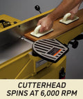 Six Inch Jointer With Three Auto-Set High Speed Steel Knives, 1 HP Single Phase 115/230V, cutting wood, Model 54A.