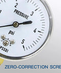 BPSSDI 0-5 psi capsule gauge with 2.5-inch dial, stainless steel case, 1/4 in lower mount for air/water/gas testing