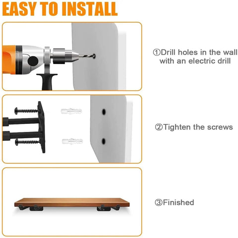 Installation steps for Heavy Duty Garage Hooks Set 2 Wall Mount Tool Hangers Twelve Point Four Inch Long Non Slip Rubber Coated