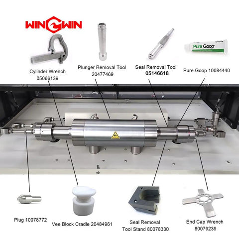Hydraulic Cylinder Head 20416445 Compatible With 75S 100S Water Jet Cutter Spare Parts Heavy Duty Repair Component Built To Last Easy Install For Water Jet Machines image showing tools and accessories.