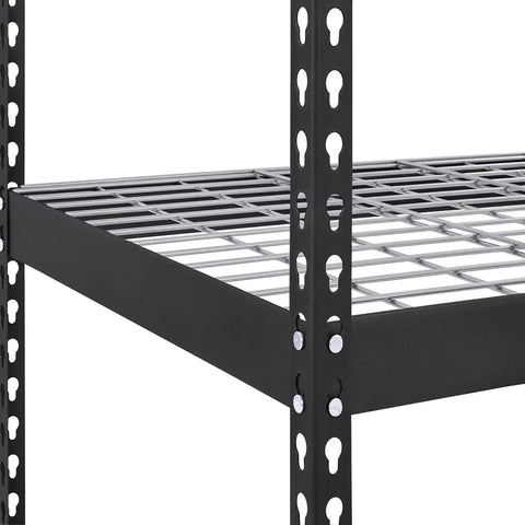 Heavy Duty Steel Storage Rack With Five Adjustable Wire Shelves, True Garage Workhorse, 5000 Lb Load Capacity, 72 X 36 X 18 Inch Black Industrial Shelving Unit For Shop Workspace And Basement