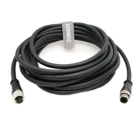 M12 12-Pin Male To Female Sensor Actuator Cable For Cognex In-Sight And DataMan Vision Systems 15m coiled view
