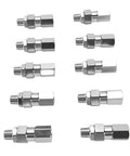 Killer Deal 10 Pack Hydraulic Hose Fittings Quarter Inch NPTF Male Crimp Connectors For Quarter Inch ID Hose Lines Leak Proof Seal Works Flawless On Truck Car Equipment High Quality Steel Easy Install Fix Any Job, 1/4 inch steel fittings