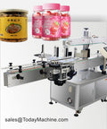 Rock Solid Automatic Self Adhesive Labeling Machine For Round And Flat Pet Glass Bottles applied to jars and bottles.