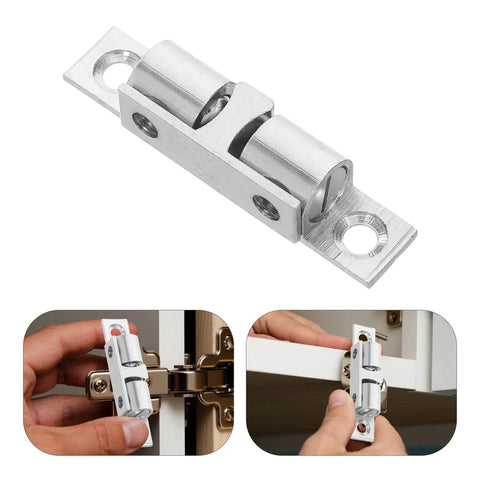 Copper Ball Door Catch Cabinet Latch Hardware Set 50mm Silver Roller Catch 4 Pack for cupboard installation