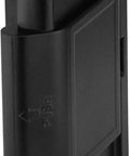 Iron black Door Lock Reinforcer for In Swinging Doors, privacy latch, heavy duty home security lock, anti kick protection, side view