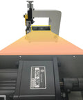 V Cut PCB Cutting Machine With Limit Module Upgraded Groove Cutter For PCB Boards And LED Light Panels 110V 40W Pro Grade Cutter, close-up of gearhead and cutter