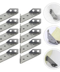 Beefy Trapezoid Angle Brackets Set Of 10 Stainless Steel Corner Braces For Flush Install Heavy Duty Shelf Support Hardware