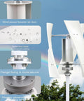 Vertical Wind Turbine 3000W/8000W Home Power System With Controller And Grid Inverter, Easy Install 48V Renewable Energy Solution