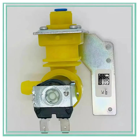 Six Watt 220 Volt Water Inlet Solenoid Valve For Ice Makers Replacement Part 000008486 shown from the top angle