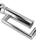 Maqulae Metal Basin Faucet with Hose, Single Hole Sink Tap for Kitchen in chrome finish, showcasing detailed crossbar design.
