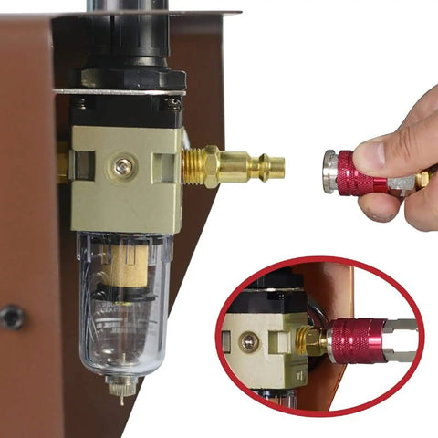 Compact 35 Amp Air Plasma Cutter For DIYers, Ultra Portable 18 Lb, Dual Voltage 110 Volt And 120 Volt, Cuts Up To 10 Mm, Preinstalled Air Filter Regulator With NPT Quick Connector, Lightweight Brown