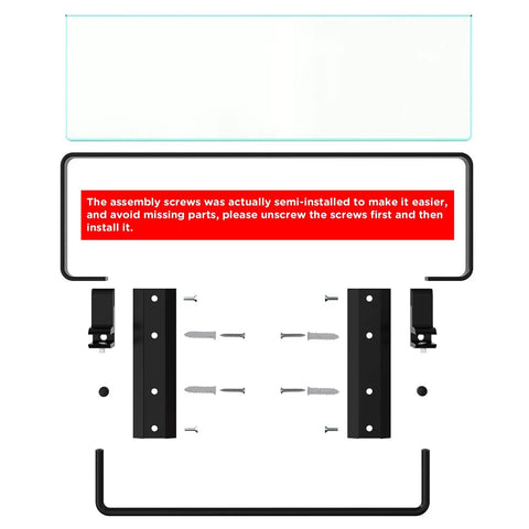 Tempered Glass Wall Shelf with Towel Bar for Bathroom, 15.2 by 4.5 Inches, installation kit with anodic oxidation aluminum frame