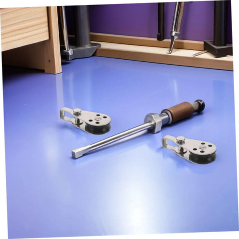 Stainless Steel Marine Pulley Block Bundle for Kayak and Boat Deck Hardware, featuring two pulley blocks on a blue surface.