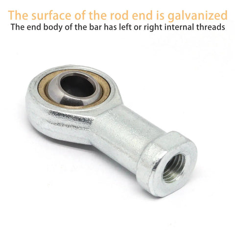 Four Pack Female Rod End Joint Bearing M10x1.25 Self Lubricating SI10T K Ball Bearing For Linkages And Machinery Use Durable Steel Construction Great For Robotic Arms And Automotive Projects, galvanized steel female threaded rod end