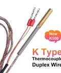 K Type Thermocouple Sensor For 3D Printer Hotend Up To 500C With AD8495 Amplifier 3 X 15Mm Cylindrical Probe