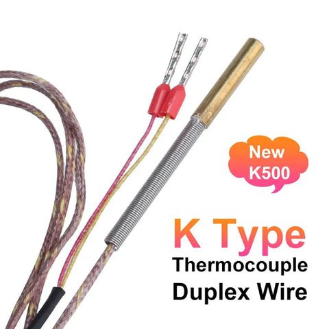 K Type Thermocouple Sensor For 3D Printer Hotend Up To 500C With AD8495 Amplifier 3 X 15Mm Cylindrical Probe