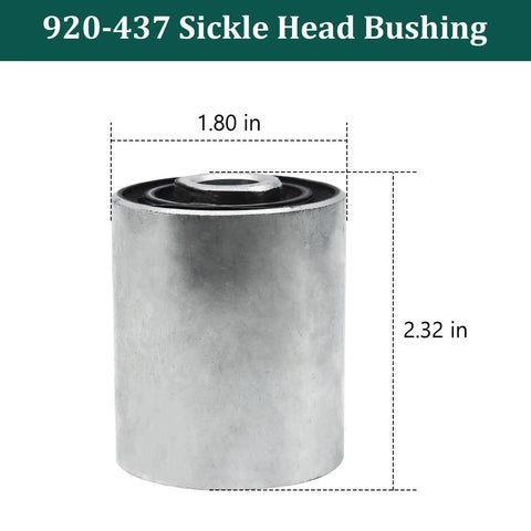 Two Piece 920 437 Sickle Head Bushing Replacement Fits 472 477 479 488 495 1469 Tractors Replaces 254132 forged steel bushing, 1.80 in x 2.32 in