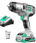 Compact Cordless One Half Inch Impact Wrench With 320 Foot Pounds Max Torque, 20V Tool Kit Includes 2.0Ah Battery And Fast Charger
