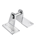 66x48mm Air Cylinder Rod Clevis Mounting Bracket Rear Pivot For Pneumatic Systems, Silver, 6mm Hole, Made From Durable Low-Carbon Steel, Wear-Resistant, High-Strength Industrial Automation Mounting Part, shown angled