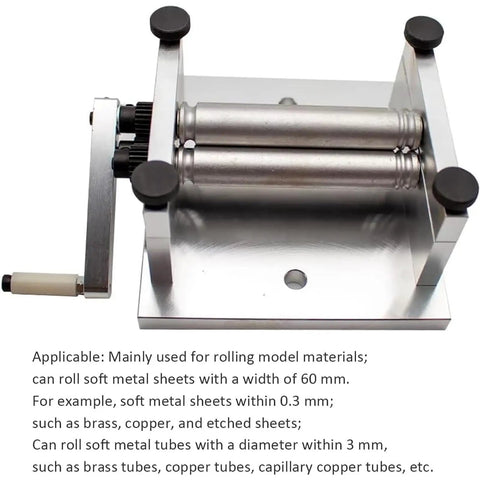 Badass Manual Plate Rolling Machine For Super Smooth Metal Sheet Bending Up To 2-1/4 Inches Wide And 1/8 Inch Thick Stainless Steel Jewelry Crafting Tool