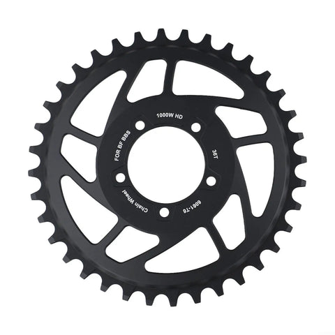 36T Chainring For 1000W Mid Drive E Bike Motor 13mm Offset 6061 T6 Aluminum Black Sprocket Wheel For 48V 52V Bafang Systems