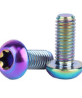 Heavy Duty Badass Grade Five Titanium Fasteners M5 X 12mm T25 Torx Head Bolts and Screws with colorful finish