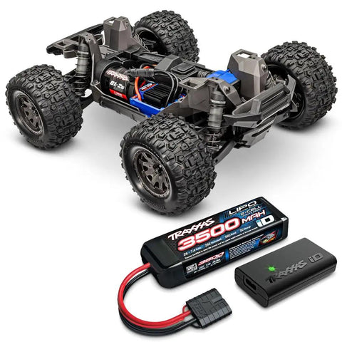 Blue Mini Maxx BL2S 4X4 Monster RC Truck Ready To Roll With Brushless Power Waterproof ESC Battery And Charger Included