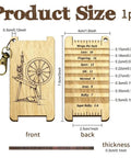 Straight Up Essential Vintage Wooden Wrap Per Inch Guide Gauge For Spinners 4x7.5cm measuring tool for yarn thickness.