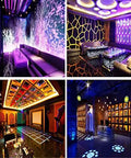 Luxurious media room and home theater setups with vibrant lighting, showcasing stylish decor and modern designs.