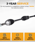 Ford Focus Front Right CV Axle Assembly 2000 To 2011 Passenger Side Drive Shaft Replacement 662144
