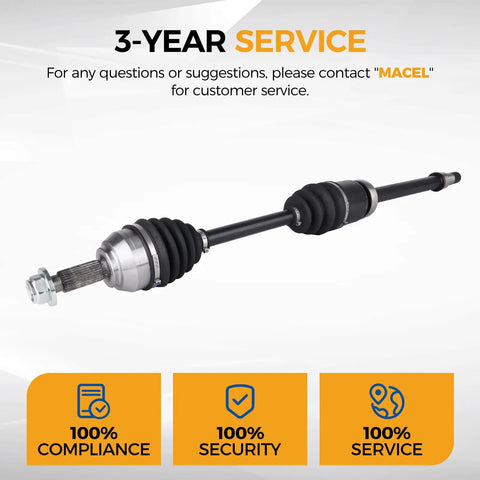 Ford Focus Front Right CV Axle Assembly 2000 To 2011 Passenger Side Drive Shaft Replacement 662144