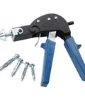 Heavy Duty Wall Anchors Setting Tool For Molly Bolts And Hollow Wall Anchors With Non Slip Grip showing blue handles and anchors