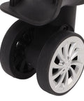Close-up of rotatable luggage wheel casters for suitcases, durable nylon replacement parts for repair and upgrade, quiet 360-degree travel caster