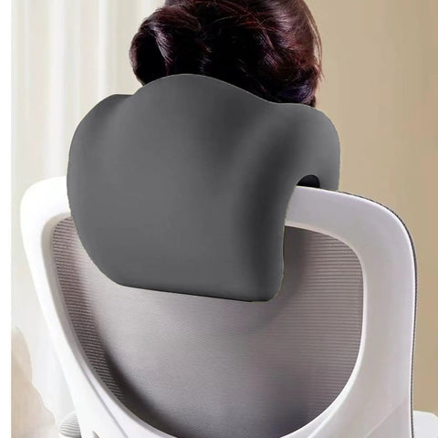 Ergonomic Neck Support Pillow With Memory Foam For Office Chair And Desk All Day Comfort Breathable Headrest, Black